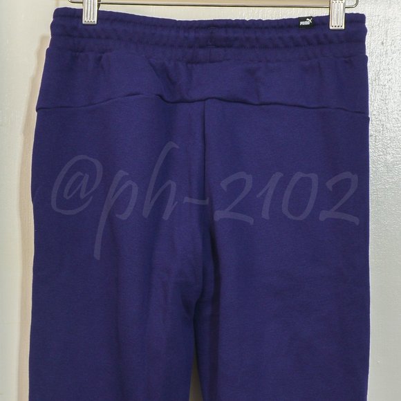 Puma Men's Fleece Jogger Pants Navy - Picture 5 of 10